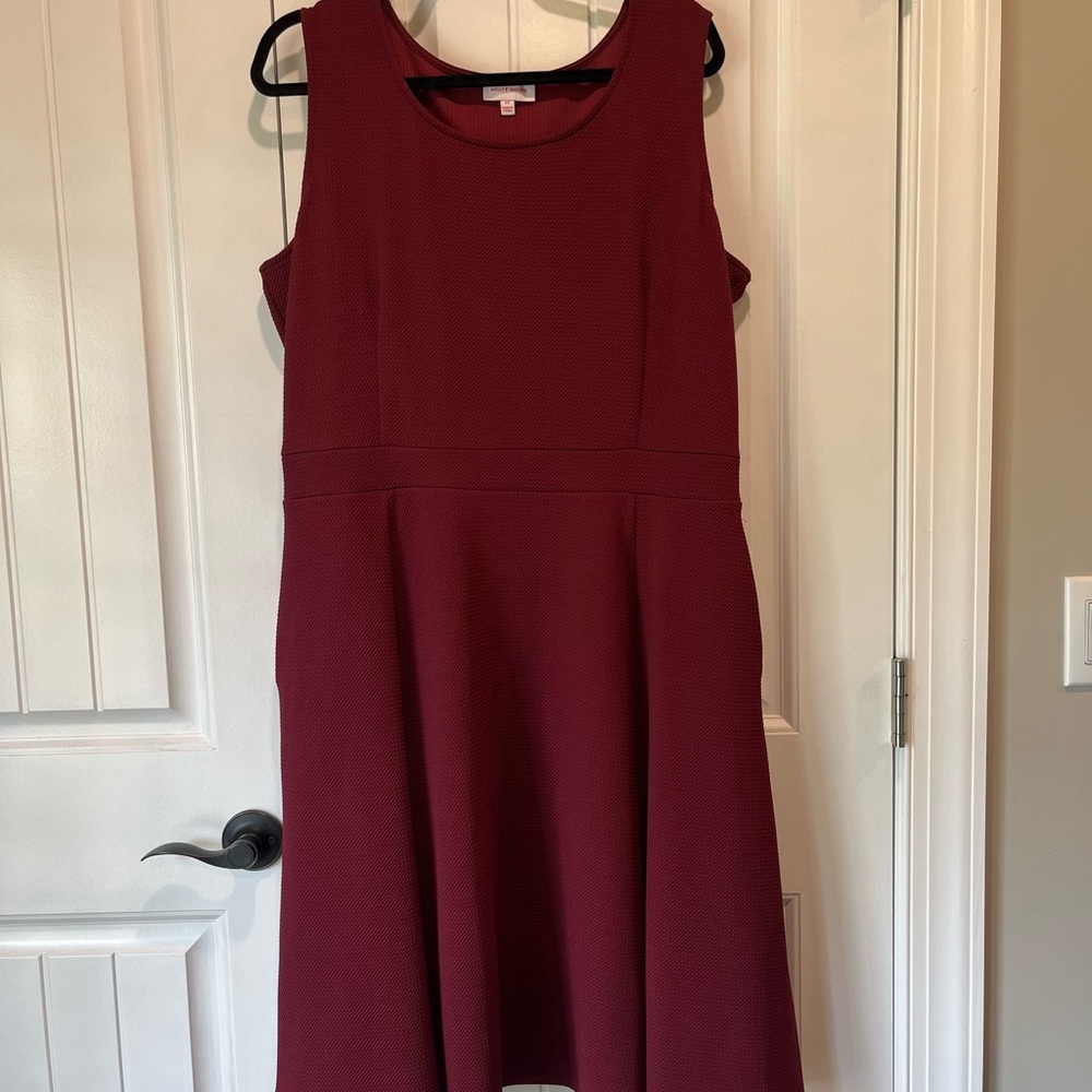 Molly & Isadora Burgundy Sleeveless Dress